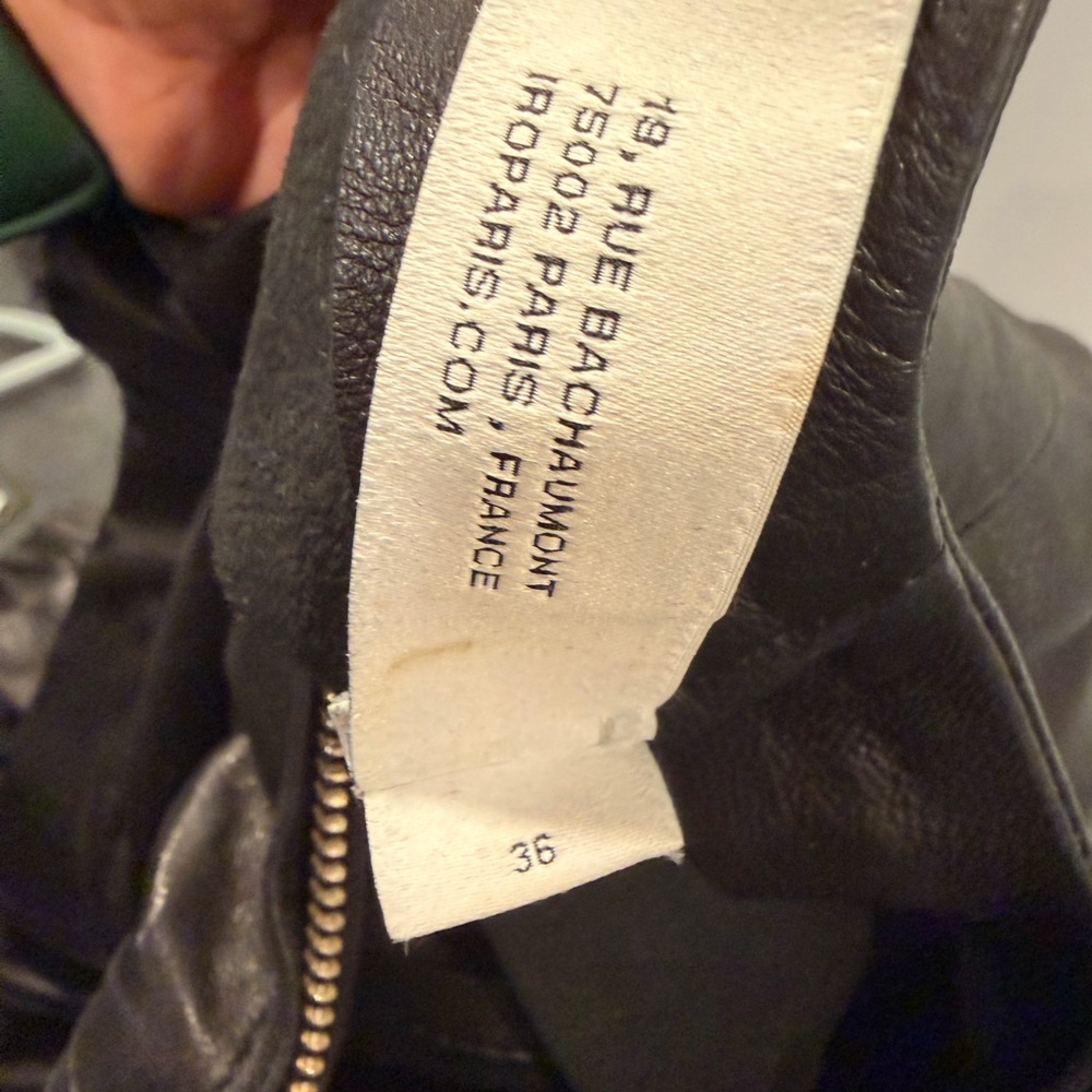 IRO Black Leather Women's blouse pre loved. - Picture 9 of 13